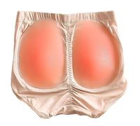 Mutandine Imbottite in Silicone per la Biancheria Intima per rinforzare i Glutei in Silicone 300G per Le Donne Culotte Coton Femme Short Minceur Femme Cellulite (Beige, S)