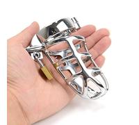 Mutandine in metallo liscio in acciaio inox con serratura e anello di 3 dimensioni, regalo per la privacy degli uomini