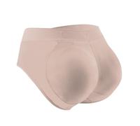 Mutandine modellanti da donna senza cuciture con cuscinetti rimovibili per i fianchi - Biancheria intima da donna in tinta unita Mutandine da donna per sollevamento culo pesca, cachi, XS