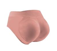 Mutandine modellanti da donna senza cuciture con cuscinetti rimovibili per i fianchi - Biancheria intima da donna in tinta unita Mutandine da donna per sollevamento culo pesca, Rosa acceso, XL