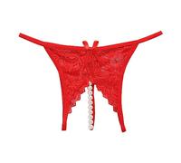 Mutandine Senza Cavallo in Pizzo Sexy di Colore da Donna con Perline Trasparenti e Funzione di Massaggio Mutande Cotone Brasiliana Sexy
