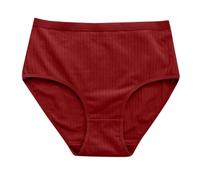 Mutandine triangolo alta unita morbide traspiranti a righe glutei rialzati pancia piatta di grandi dimensioni, rosso, L