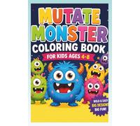 Mutate Monster Coloring Book for Kids Ages 4-8: Bold & Easy Cute Faces | Big Simple Designs, Single-Sided Pages | Screen-Free Fun & Creative Activity