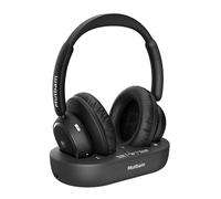 Mutbam Cuffie TV wireless per anziani con base di ricarica del trasmettitore, cuffie wireless per TV, ottima compatibilità, perfetta sincronizzazione audio, regalo ideale per anziani e genitori