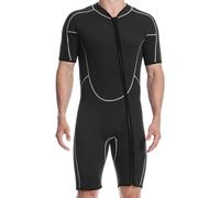 Mute da Uomo, Muta da Triathlon Corta da 0, 3 cm per Uomo, Comoda Muta Traspirante con Cerniera Frontale per Immersioni, Snorkeling, Nuoto