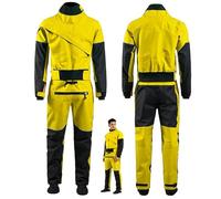 Mute Stagne Da Uomo - Muta Stagna Impermeabile E Traspirante Per Kayaks - Attrezzatura Da Vela Con Cerniera Frontale Per Pagaia, Pesca, Nautice, Canoa, Rafting E Touring(Yellow,S)