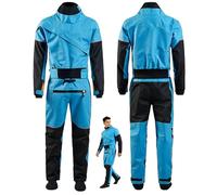 Mute Stagne Da Uomo - Muta Stagna Impermeabile E Traspirante Per Kayaks - Attrezzatura Da Vela Con Cerniera Frontale Per Pagaia, Pesca, Nautice, Canoa, Rafting E Touring(Blue,2XL)