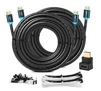 MutecPower 2 Pack 10m Cavo HDMI 2.0 - Alta velocità con Ethernet 4Kx2K/60HZ Ultra HD 2160p / Full HD 1080p - 3D/Arc/CEC - Cavo Triplo schermato - Nero 10 Metri