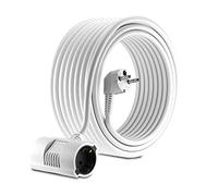 MutecPower - Prolunga cavo con connettore a 2 vie angolato a 90°, spina UE CEE 7/7 a 2 prese CEE 7, fino a 250 V, 50 Hz, 16 A, 20 m