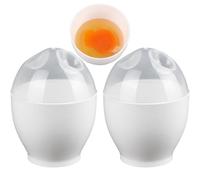 Muteitt 2 Pezzi Bracconiere per Uova in Camicia a Microonde Cuociuova per Uova Sode Creatore Rapido di Uova in Camicia Tazze per Bracconiere Tazza per Bollire Facilmente Le Uova