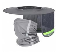 Muteitt 2 Pezzi Protezione per Il Collo per Casco Lavoro Ad Alta visibilità con Tesa Intera in, Protezione Solare E Scaldacollo, Bandana, Sciarpa per Il Viso per Casco, Accessori