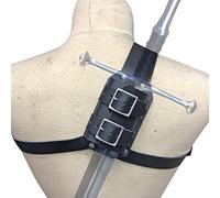 Muteitt Accessorio per Costume Cosplay con Cinturino per Spada Medievale retrò in Pelle, Custodia per Spada in Pelle, Fodero per Spada