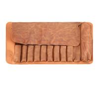 Muteitt Astuccio Arrotolabile in Pelle per Attrezzi, Borsa Porta Attrezzi Resistente in Pelle Pu per Coltelli Intaglio, Lavorazione del Legno E Fai Te, Borsa per Attrezzi per Incisione