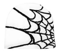 Muteitt Cappello a Cuffia con Ragnatela Cappello Lavorato a Maglia di Lana Berretto Strada Y2k per Uomo Berretto Invernale Caldo Berretto con Teschio Hip Hop alla Moda