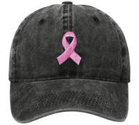 Muteitt Cappello per Sensibilizzazione sul Cancro Seno, Berretto Baseball con Nastro Rosa, Berretto Baseball Regolabile Ricamato, Regalo per Donne E Ragazze Contro Il Cancro Seno