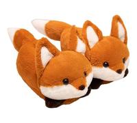 Muteitt Pantofole di Peluche a Forma di Animale, Divertenti Pantofole Invernali Interno, Pantofole a Forma di Volpe dei Cartoni Animati per Donne E Uomini