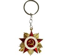 Muteitt Portachiavi Sovietico URSS con Falce E Martello, Stella, Portachiavi in Metallo Comunista Sovietico, Portachiavi, Accessorio per Chiavi, Gioielli E Regali