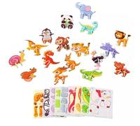 Muteitt Puzzle 3D per Bambini, 30 Pezzi Animali Cartoon 3D Puzzle Giocattoli Educativi per Ragazzi Ragazze Regalo di Festa di Compleanno Artigianato d'Arte