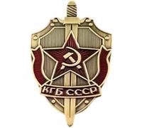 Muteitt Spilla Bavero con Medaglia E Distintivo del CCCP KGB 'Unione Sovietica, Emblema Comunista Sovietico con Falce E Martello, Spilla con Distintivo CCCP 'URSS