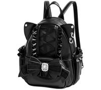 Muteitt Zaino con Orecchie di Gatto Kawaii, Borsa con Fiocco Dolce Lolita Y2k, Borsa a Tracolla in Stile Giapponese, Zaino Leggero Y2k per Ragazze E Donne