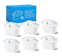 Mutital Cartucce Filtranti per Acqua 6 Pezzi, Compatibili con i Filtri per Acqua Brita Maxtra+, Cartucce Filtranti Brita, Aquaphor, Filtro a Carbone Attivo, Compatibile con Caraffe Filtranti, Dafi (6)