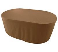 Mutmi Pirate acquisto mobili Copertura Premio Copertura Giardino Esterno Tavolo Ovale 180x120x75 cm e Una Polvere Patio Sedia Impermeabile Rivestito 600D Oxford Tessuto Nero,B 240 x L 120 x 75