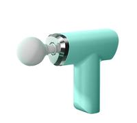 Muto Pistola for massaggi in plastica con 5 testine massaggianti, mini massaggiatori portatili ricaricabili con 6 velocità for alleviare il dolore compatto(Groen)