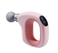 Muto Pistola for massaggio in plastica con 12 velocità e 4 testine massaggianti, massaggiatore a percussione portatile for tutto il corpo e for i tessuti profondi compatto(Pale Red)