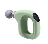 Muto Pistola for massaggio in plastica con 12 velocità e 4 testine massaggianti, massaggiatore a percussione portatile for tutto il corpo e for i tessuti profondi compatto(Groen)