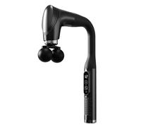 Muto Pistola for massaggio in plastica con 12 velocità e 5 teste di massaggio Potente massaggiatore for la schiena dei tessuti profondi for tutto il corpo compatto(Svart)