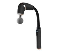 Muto Pistola for massaggio in plastica con 4 testine massaggianti, massaggiatore elettrico a percussione for tutto il corpo, portatile, for uso domestico e in ufficio. compatto(Svart)