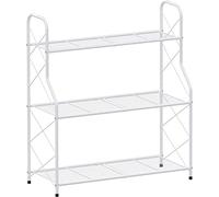 Mutool Supporto per piante in metallo a 3 livelli, scaffale a scala per piante da interno ed esterno, mensola angolare per piante, per giardino, balcone e patio, bianco