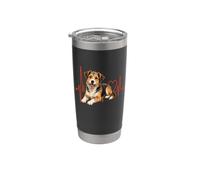 Mutt Dog Lover Heartbeat ECG Pulse stile misto razza Bicchiere termico in acciaio inox doppia parete