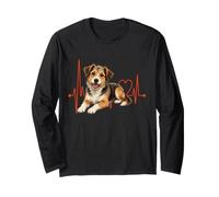Mutt Dog Lover Heartbeat ECG Pulse Stile Misto Razza Maglia a Manica
