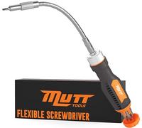 Mutt Tools 12 in 1 Cacciavite a cricchetto flessibile per spazi ristretti - Cacciavite ad albero flessibile con supporto per punte e prolunga pieghevole
