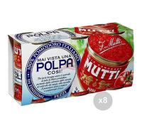 Mutti Set 8 Polpa di pomodoro in lattina 400x3 condimento per pasta
