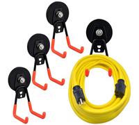 MUTUACTOR Ganci robusti con magneti per terre rare N52, nero, 4 ganci, montaggio a parete, acciaio, porte in metallo, scomparti cucina, aula