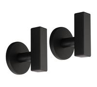 MUTUACTOR Strong Magnetic Black Hooks, Heavy Duty Magnetic Coat Hooks, gancio per porta con aula Rare Earth, cabine da crociera (2 confezioni)