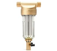 Spin-down filtro acqua sedimenti, depuratore anteriore rame prefiltro controlavaggio rimuovere sedimenti ruggine raschiatore alloggiamento incorporato(3/4" external thread)