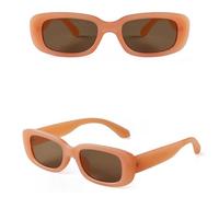 MUTYNE Moda Vintage Occhiali da sole Donna Retro Cornice rettangolare Occhiali da sole Trendy Lenti Tonalità Occhiali UV400 Donna, C17, taglia unica