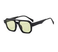 MUTYNE Occhiali da sole a doppio raggio per uomo Occhiali da sole quadrati alla moda Occhiali da guida per donna all'aperto Specchio UV400, verde, taglia unica