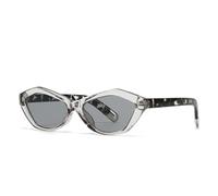 MUTYNE Occhiali da sole a forma di occhio di gatto appositamente progettati, occhiali da sole decorativi con aste retrò moderne (argento)