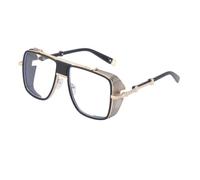 MUTYNE Occhiali da sole adatti sia per uomo che per donna, doppio ponte per esterni Steampunk Uv400 (C8)