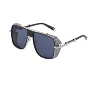 MUTYNE Occhiali da sole adatti sia per uomo che per donna, doppio ponte per esterni Steampunk Uv400 (C9)