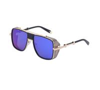 MUTYNE Occhiali da sole adatti sia per uomo che per donna, doppio ponte per esterni Steampunk Uv400 (C7)