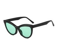 MUTYNE Occhiali da sole Cat Eye da donna e da uomo, di lusso, per viaggi estivi, con lenti UV400 (nero e verde)