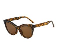 MUTYNE Occhiali da sole Cat Eye da donna e da uomo, di lusso, per viaggi estivi, UV400 (marrone leopardato)