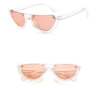 MUTYNE Occhiali da sole Cat Eye senza montatura alla moda alla moda con mezza montatura Occhiali da sole trasparenti alla moda per donna, C5