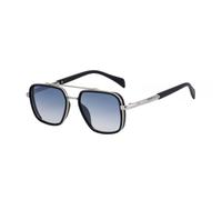 MUTYNE Occhiali da sole con montatura quadrata da uomo, design con montatura in metallo, stile retrò, protezione solare UV400 (C6)