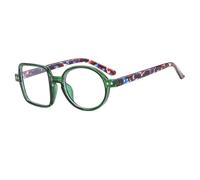 MUTYNE Occhiali quadrati Donna Uomo Moda, Lenti rotonde trasparenti, Verde, Taglia unica